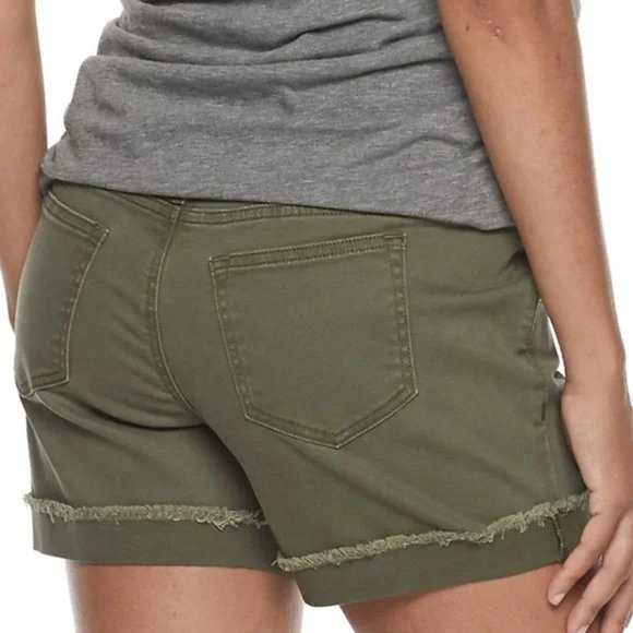 Maternity Full Belly Panel Boyfriend Jean Shorts Size 2 (XS) - Picture 5 of 6